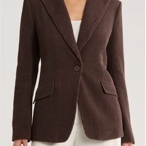 Max Studio Chocolate Brown Corduroy Blazer